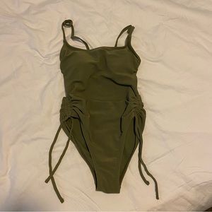 TARGET Green/Khaki ribbed one-piece swimsuit SIZES